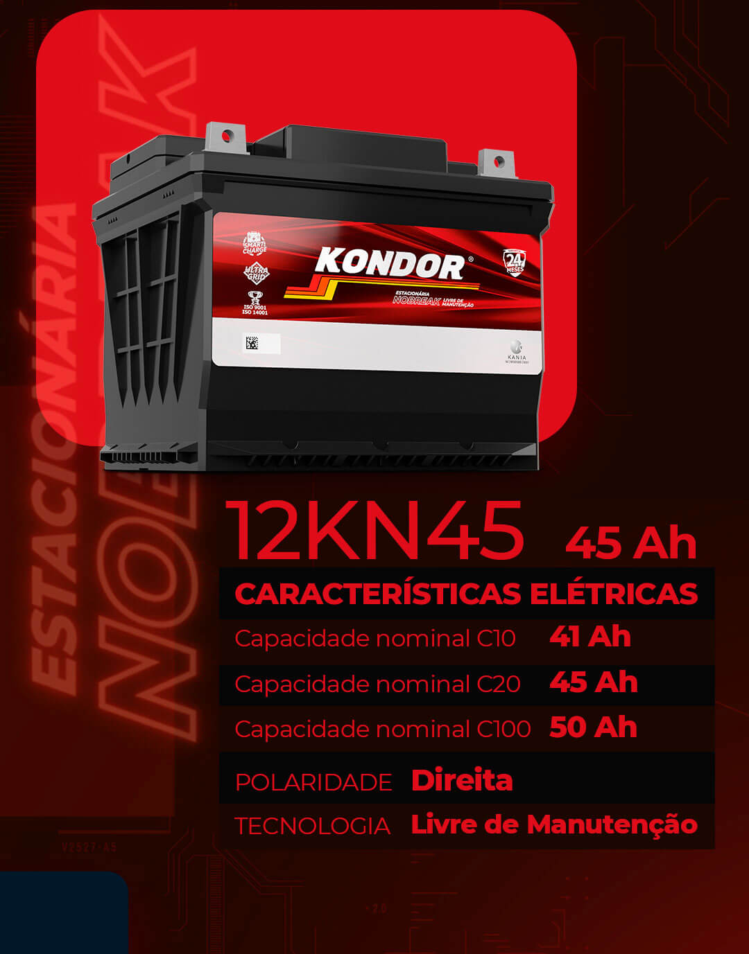 Bateria Kondor 12KN45
