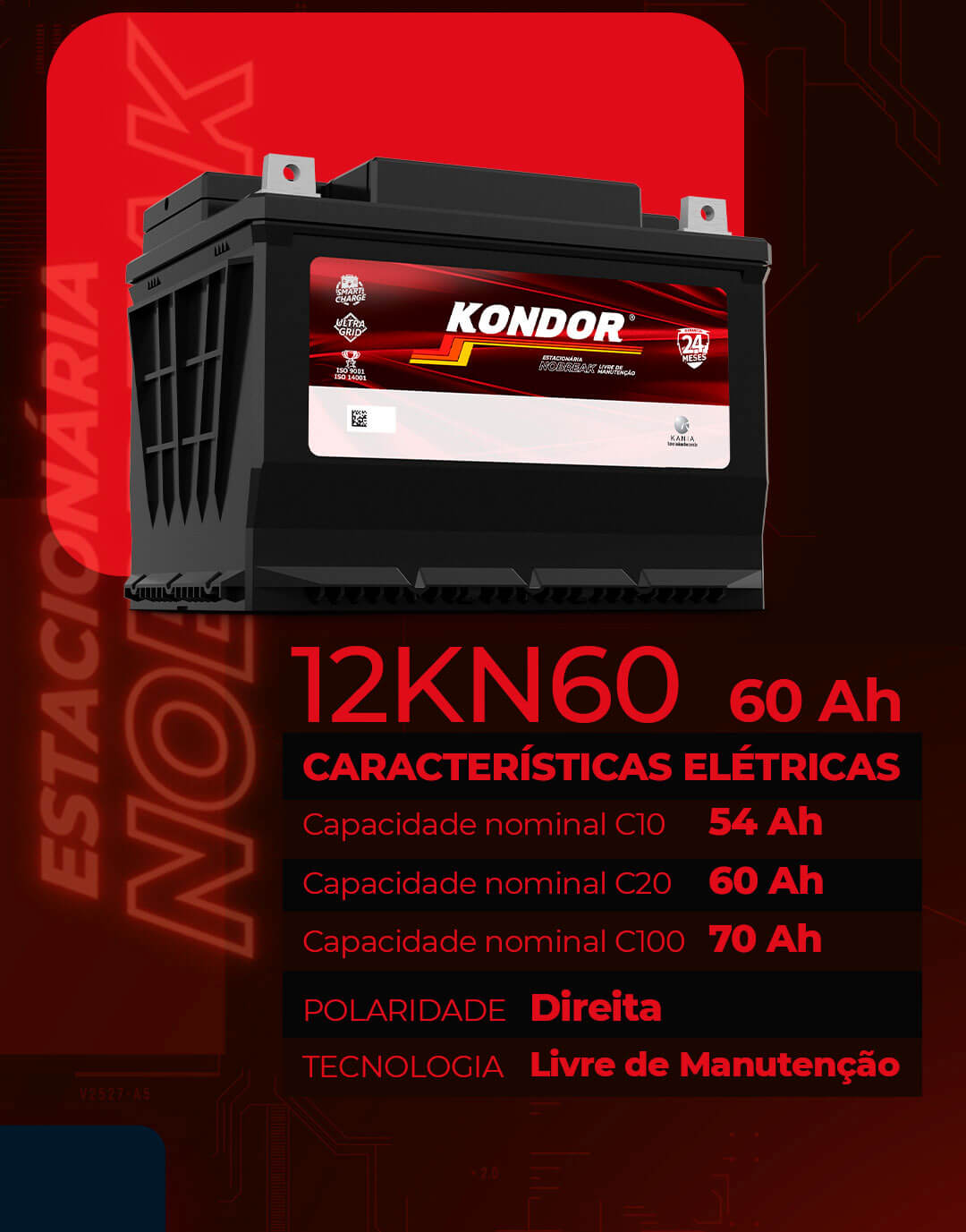Bateria Kondor 12KN60
