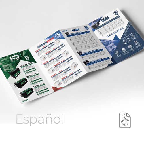 Catalogo de Produtos Baterias Kondor em Espanhol