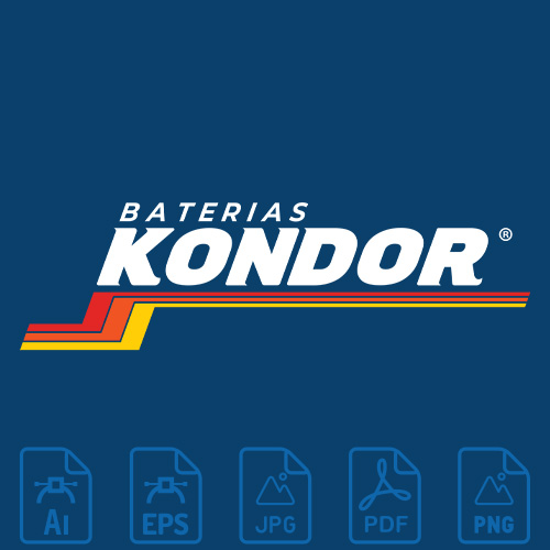Logotipo Baterias Kondor Negativo