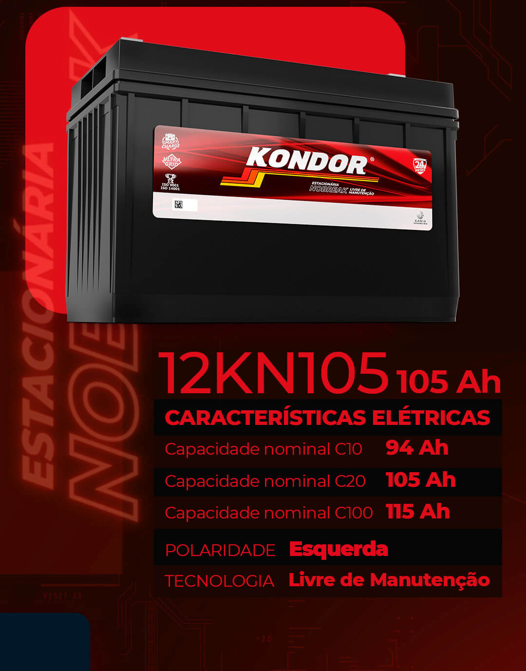 Bateria Kondor 12KN105